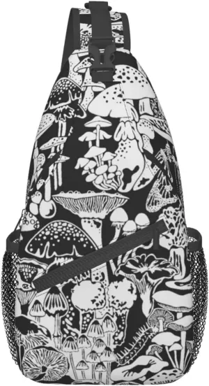 Funny Mushroom Crossbody Bag Mushroom Shoulder Bag Backpack Plant Sling Bag Chest Casual Daypack for Outdoor