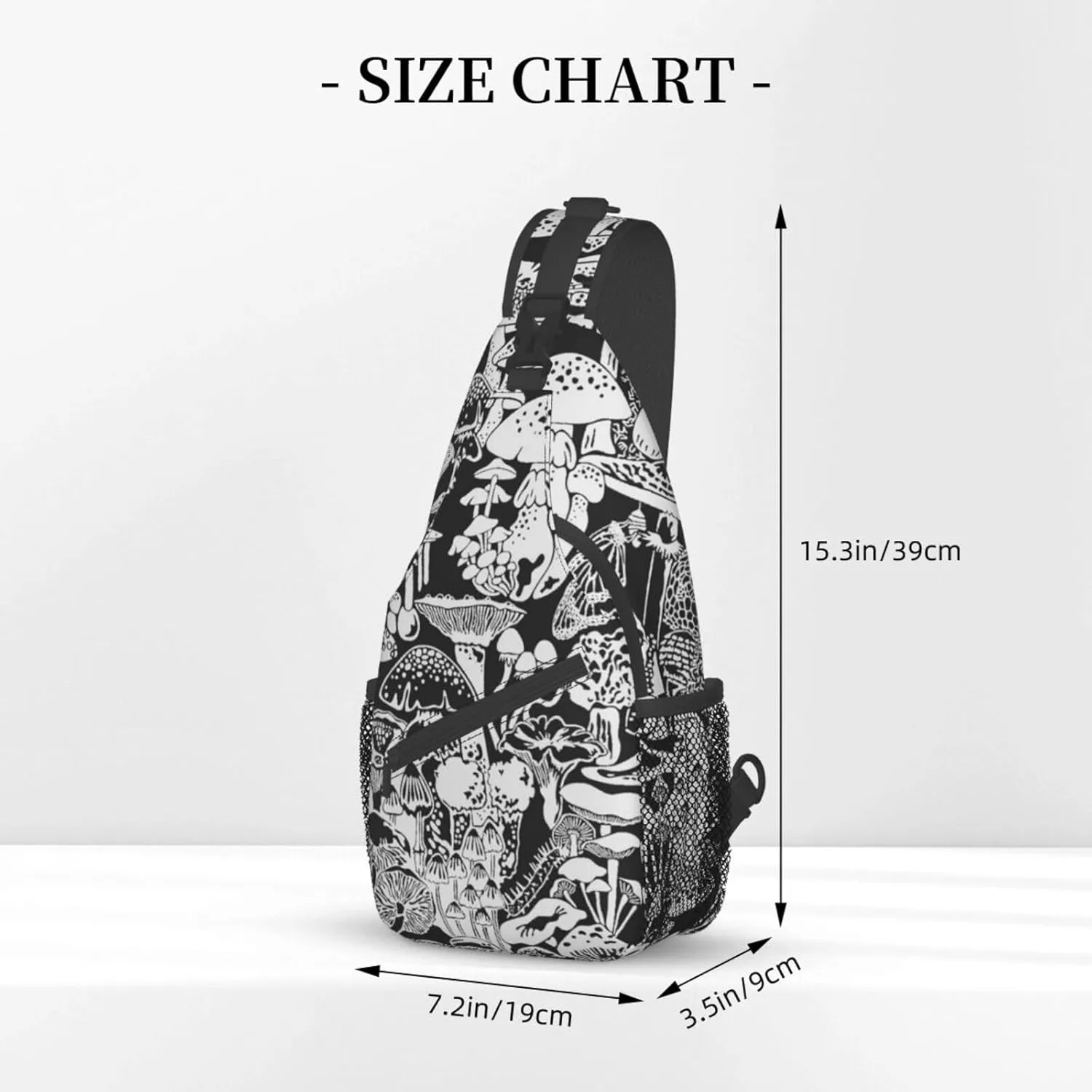 Funny Mushroom Crossbody Bag Mushroom Shoulder Bag Backpack Plant Sling Bag Chest Casual Daypack for Outdoor
