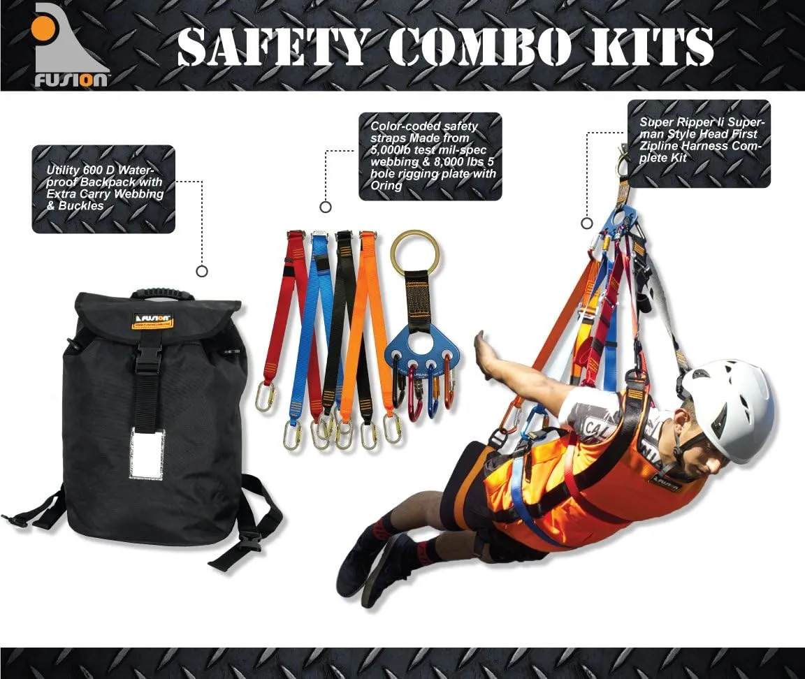 Fusion Climb Zipline Harness Kit, Duffle Bag, Universal (F_KIT_C_001)