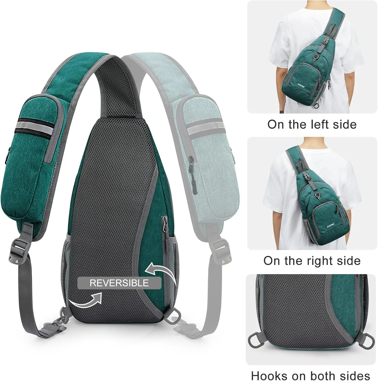 G4Free RFID Sling Bag Crossbody Backpack Small Chest Shoulder Bag Hiking Outdoor