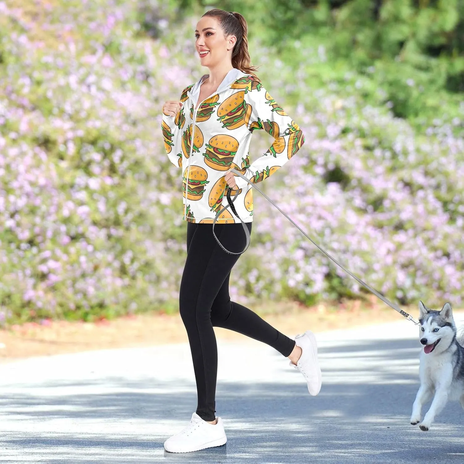 GAIGEO Tropical Leaves Green Women Jacket Breathable Cool UPF 50  Summer Jackets for Women, XXL