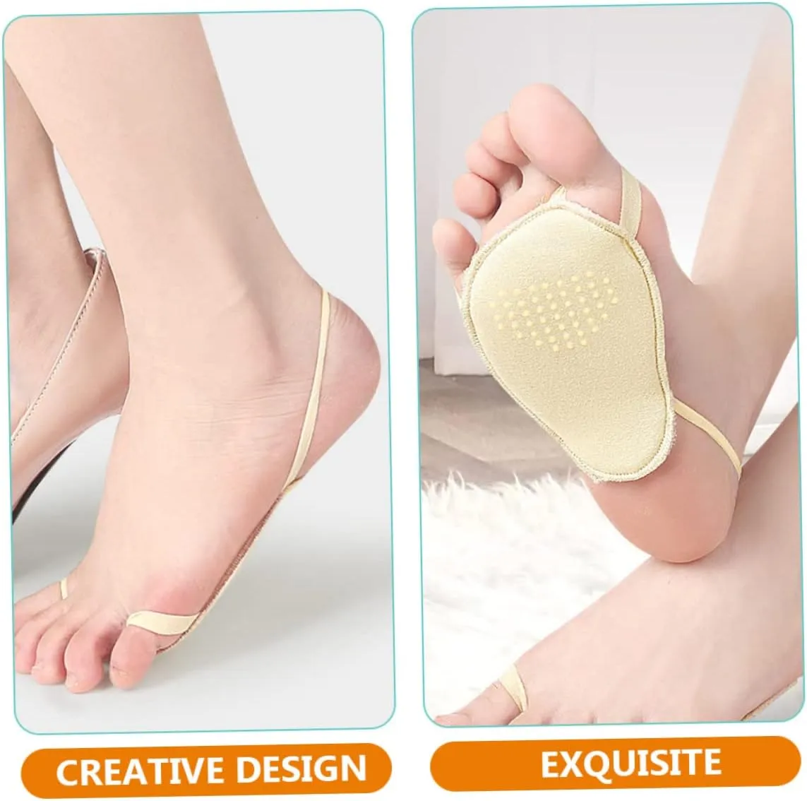 GALPADA 3sets 2 Pairs Comfortable Forefoot Pads for High Heels Sandals Invisible Shoe Inserts to Pressure Non Slip Design Safe Material Suitable for Men Women 2pairs*3