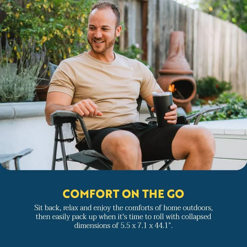 GCI Outdoor Comfort Pro Chair, Heathered Pewter Gray