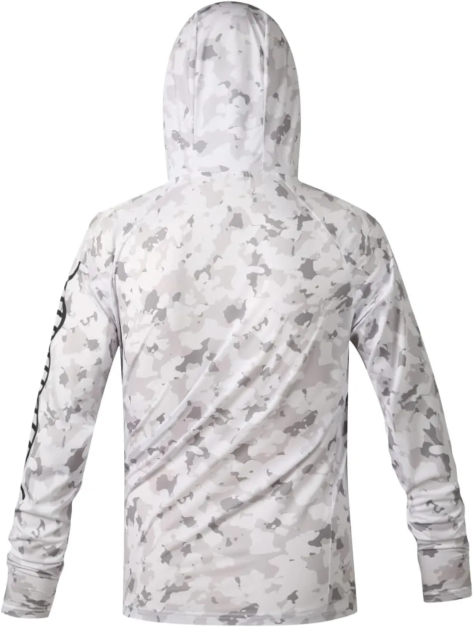 GEN-AIS GEAR Premium Fishing Hoodie Shirt with Face Mask - Ultra-Lightweight, Breathable, and Quick-Dry