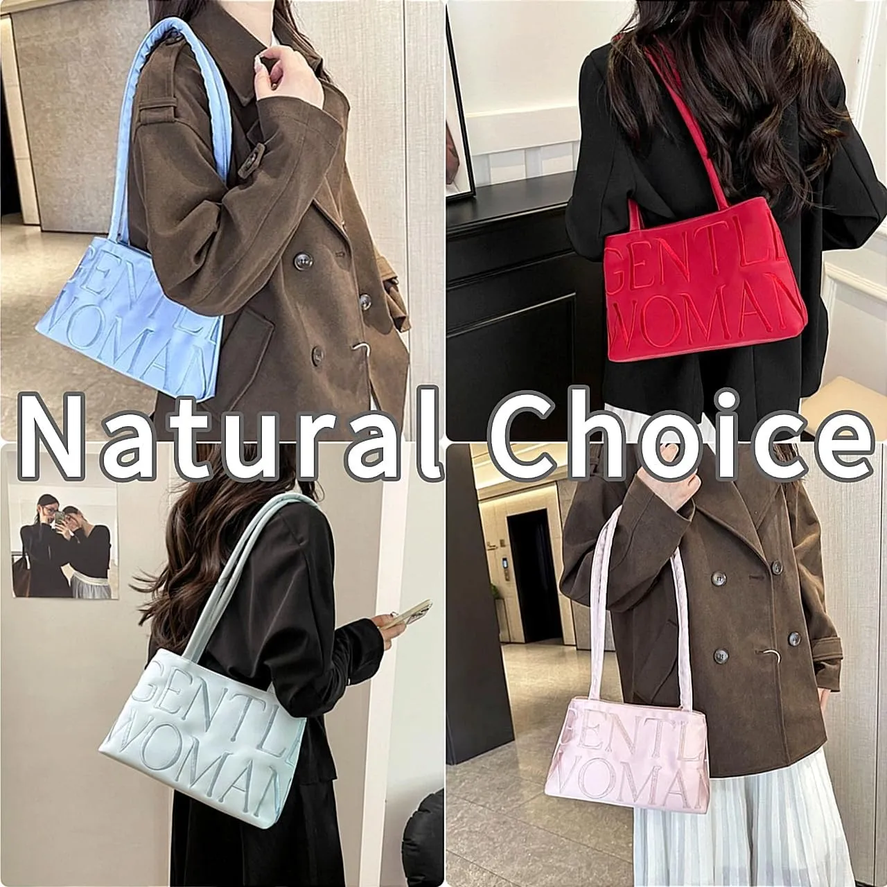 Gentle Woman Tote Bag Large Canvas Handbag Utility Shoulder Purse for Work Travel Vacation Everyday