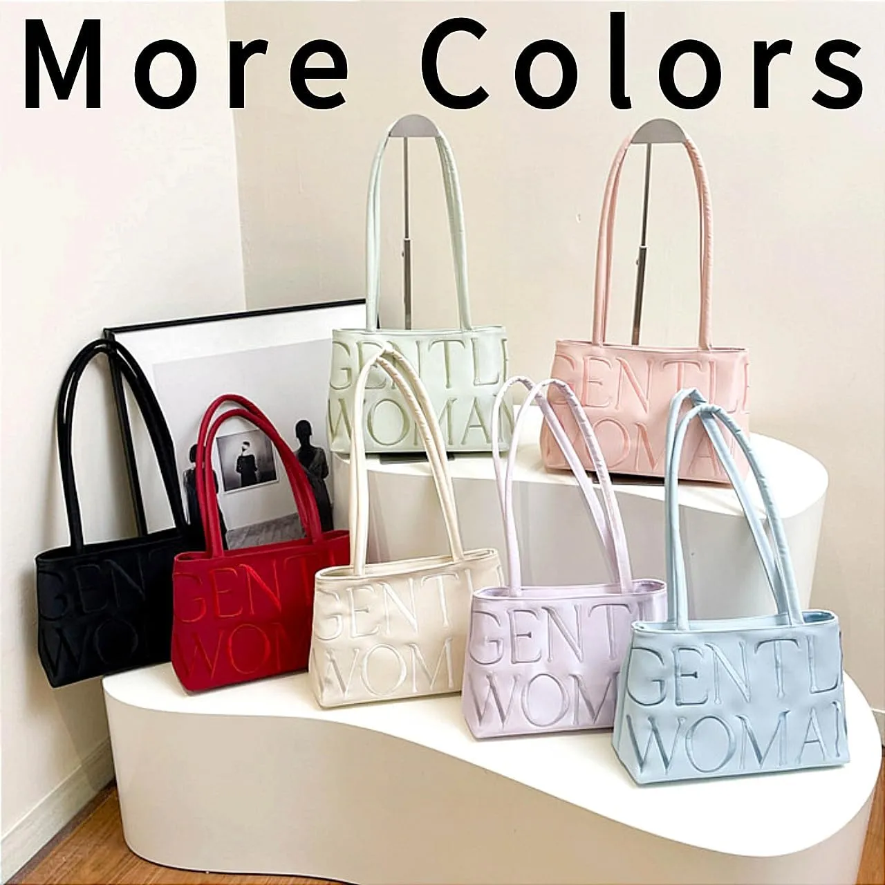 Gentle Woman Tote Bag Large Canvas Handbag Utility Shoulder Purse for Work Travel Vacation Everyday