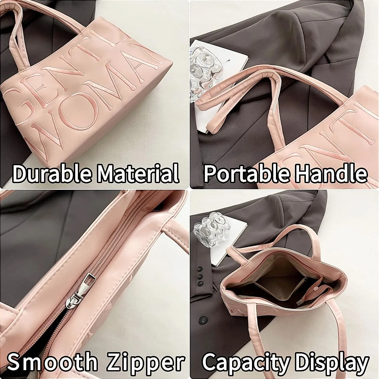 Gentle Woman Tote Bag Large Canvas Handbag Utility Shoulder Purse for Work Travel Vacation Everyday