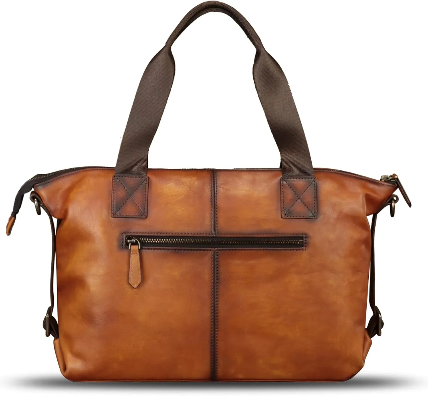Genuine Leather Messenger Bag and Briefcase Purse for Men Leather Top Handle Handbags Satchel Shoulder Bag for Laptop Strap