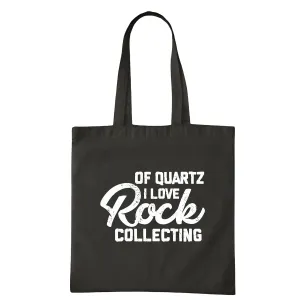 Geology Gift for Rock Collecting Geologists Quartz Lovers Navy Black Multicolor Canvas Tote Bag