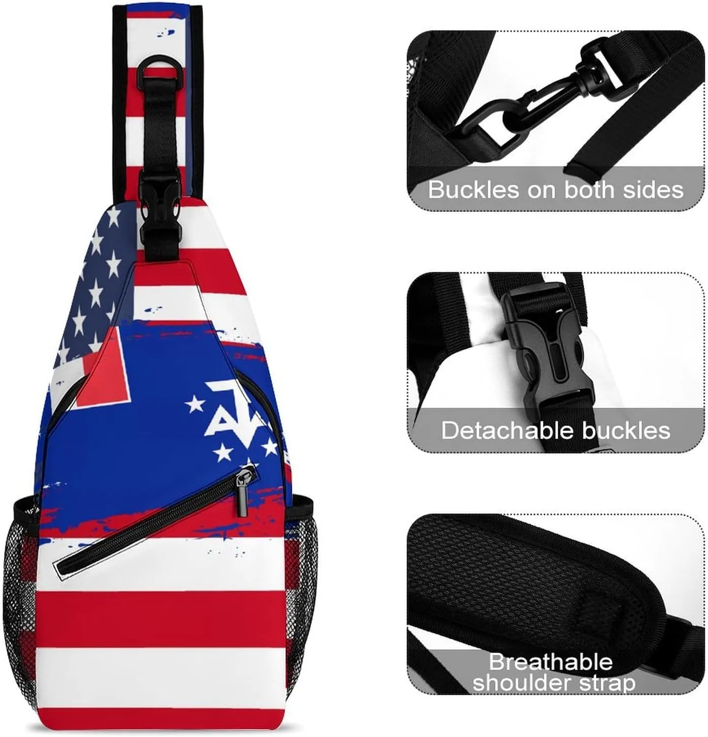 Gibraltar Flag Hand Drawn Sling Bag Crossbody Chest Bag Shoulder Bag For Travel Hiking Cycling Camping