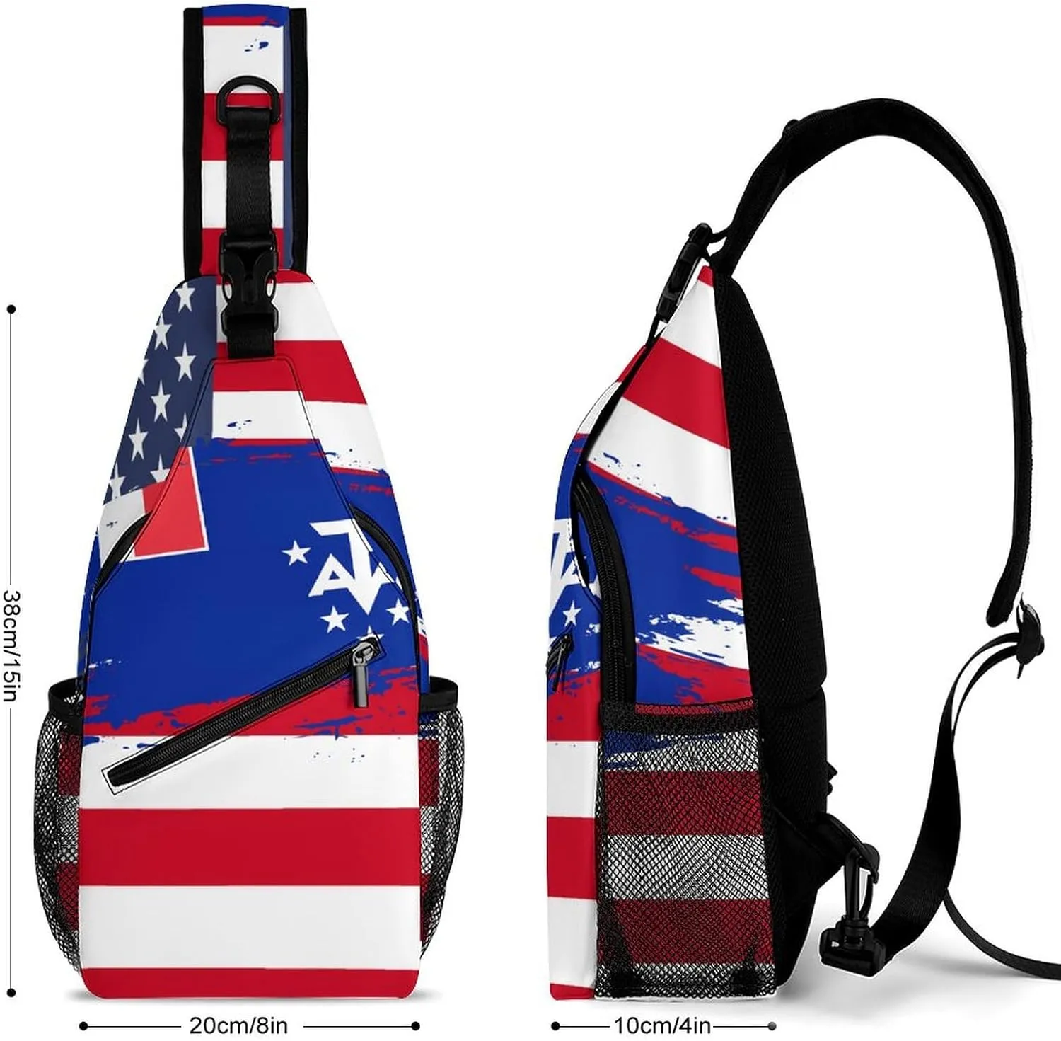 Gibraltar Flag Hand Drawn Sling Bag Crossbody Chest Bag Shoulder Bag For Travel Hiking Cycling Camping