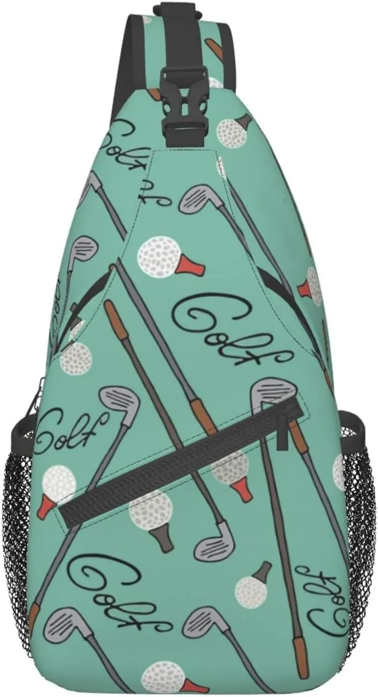 Golf Sport Crossbody Bag Golf Shoulder Bag Backpack Sport Sling Bag Chest Casual Daypack for Outdoor