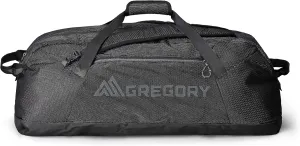 Gregory Supply 115 Adventure Travel/Gear Organization Duffel Bag, Tuckable Backpack Straps, Packable, Water-Repellent, Obsidian Black