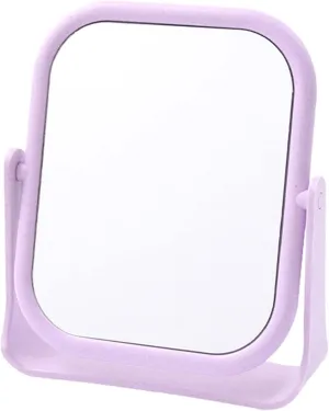 GRFIT Vanity Makeup Mirror Square Double-Sided Rotatable Cosmetic Mirror Simple Folding Cosmetic Portable Mirror Desktop High-Definition Cosmetic Mirror Table Desk Mirror (Color : 002)