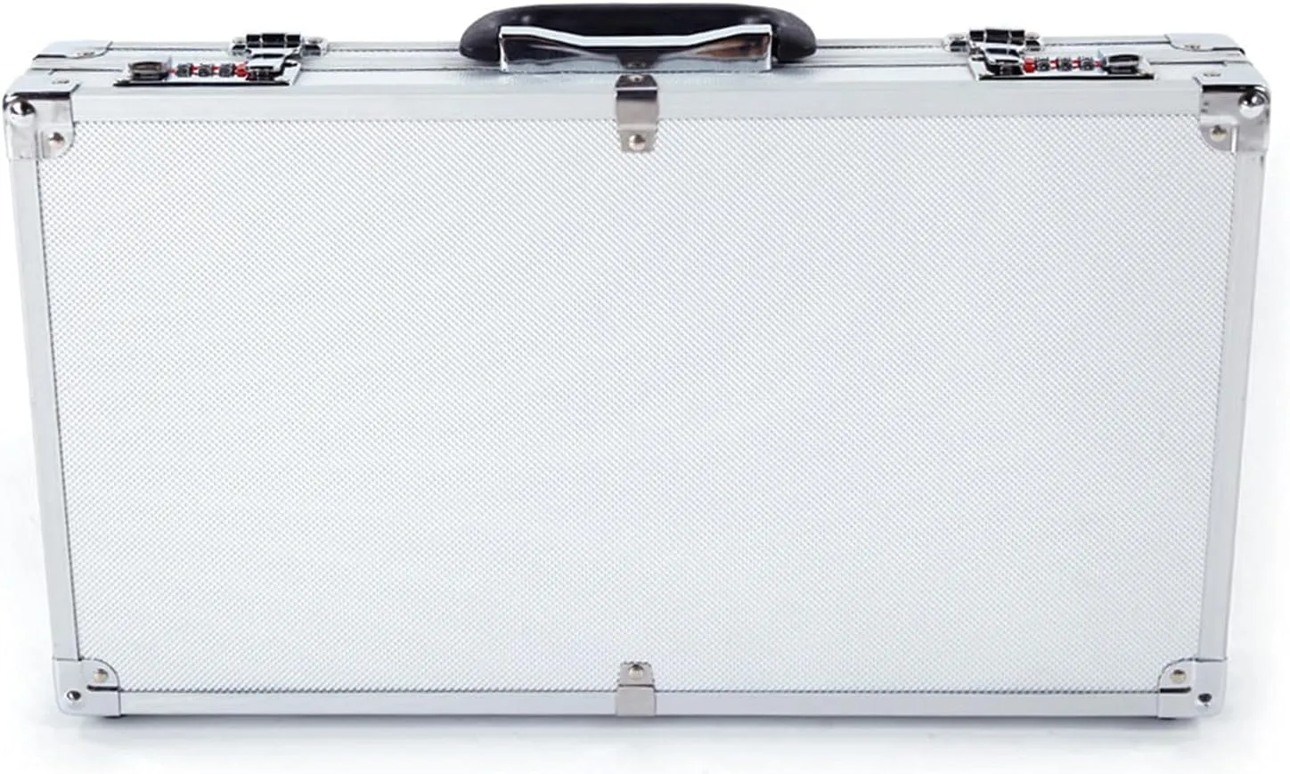 gt4-ly 45x25x7.5cm Aluminum New Framed Locking Gun Pistol HandGun Lock Box Hard Storage Carry Case Silver