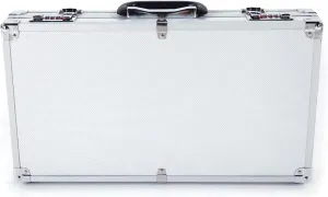 gt4-ly 45x25x7.5cm Aluminum New Framed Locking Gun Pistol HandGun Lock Box Hard Storage Carry Case Silver