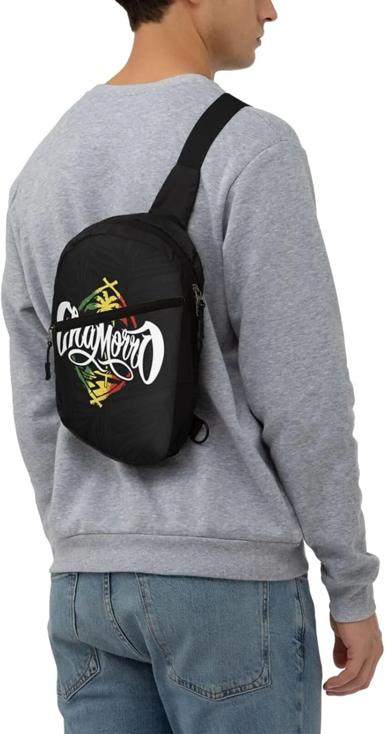 GUAM Chamorro Pride Flag Packable Crossbody Bag Portable Sling Bags Foldable Travel Daypack Reusable Sports Shoulder Backpack Diagonally Chest Bag for Workout