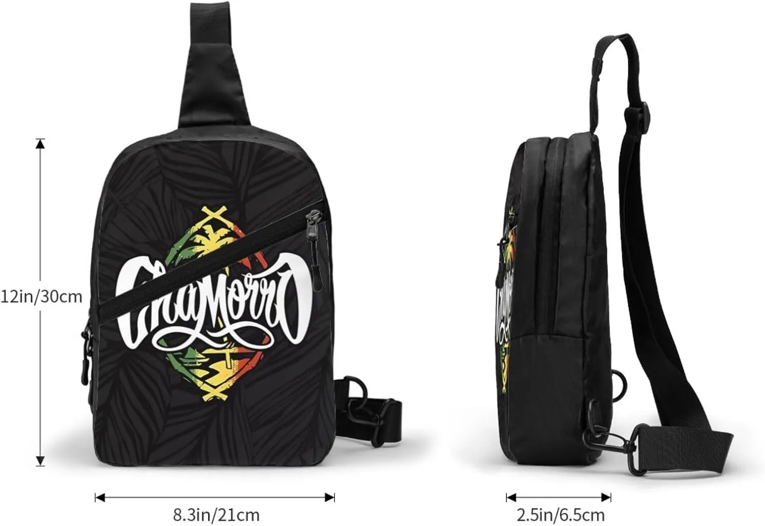GUAM Chamorro Pride Flag Packable Crossbody Bag Portable Sling Bags Foldable Travel Daypack Reusable Sports Shoulder Backpack Diagonally Chest Bag for Workout