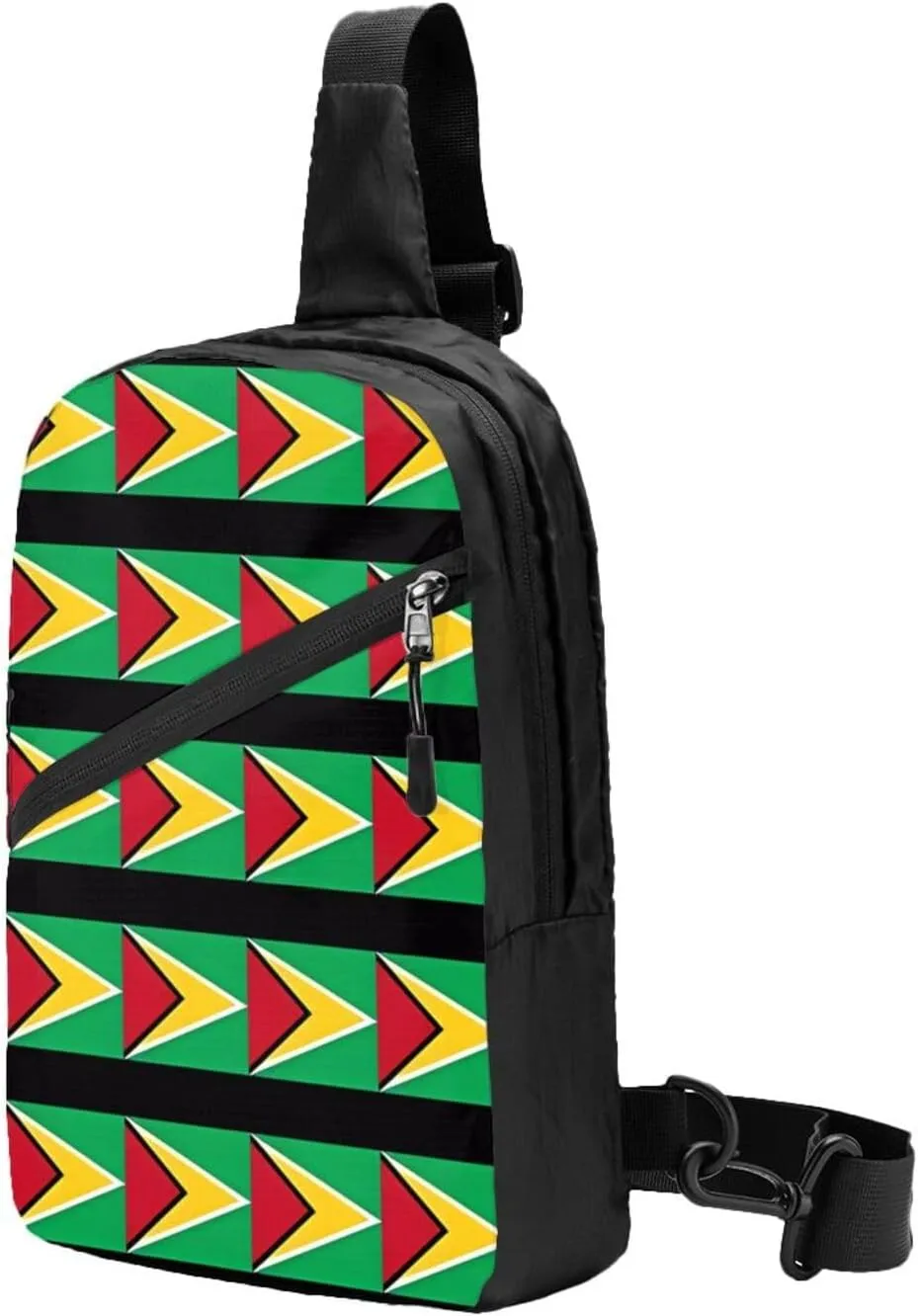 Guyana Guyanese Flag Packable Crossbody Bag Portable Sling Bags Foldable Travel Daypack Reusable Sports Shoulder Backpack Diagonally Chest Bag for Workout
