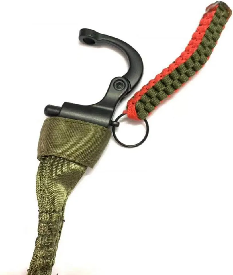 H World EU Tactical Upgraded Version Multi-Use Adjustable Quick Release Retractable Safety Sling Lanyard for Outdoor Sports Airsoft Hiking