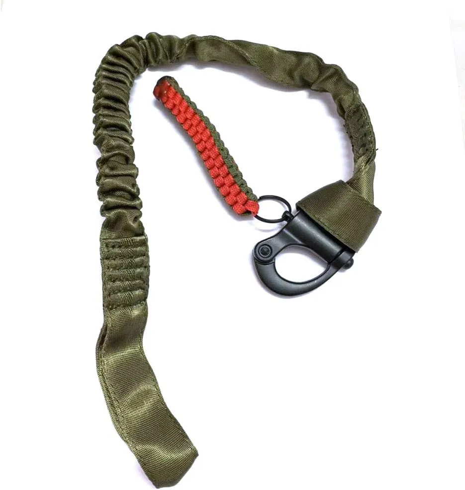 H World EU Tactical Upgraded Version Multi-Use Adjustable Quick Release Retractable Safety Sling Lanyard for Outdoor Sports Airsoft Hiking