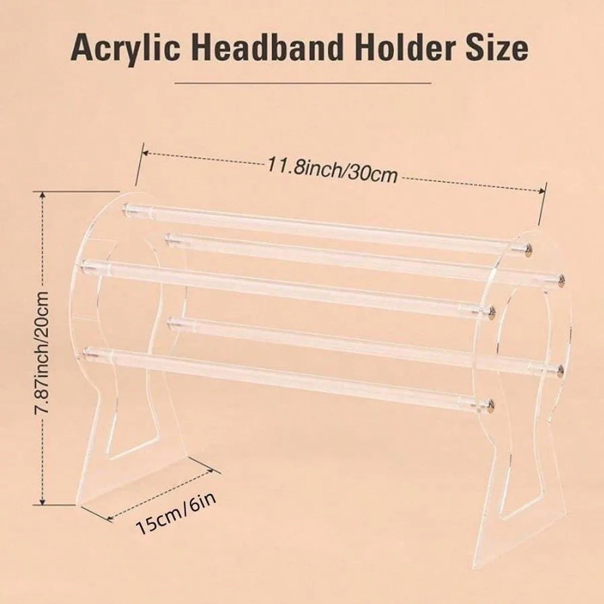 Hairband Display Stand Acrylic Hair Clip Storage Rack Headband Holder Hair Hoop