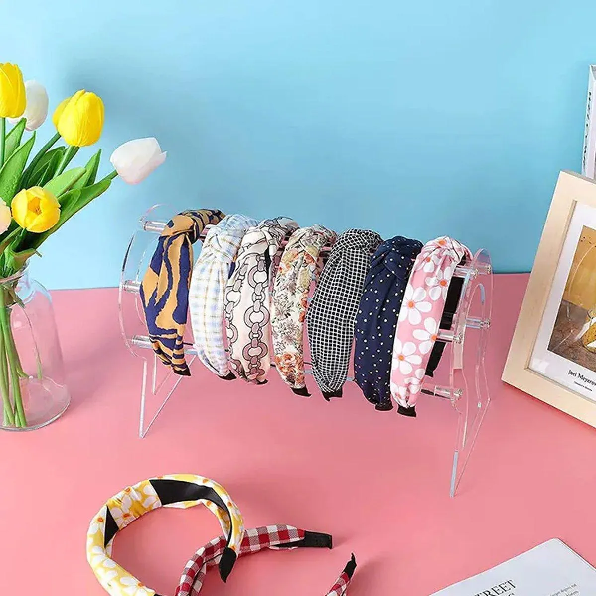 Hairband Display Stand Acrylic Hair Clip Storage Rack Headband Holder Hair Hoop