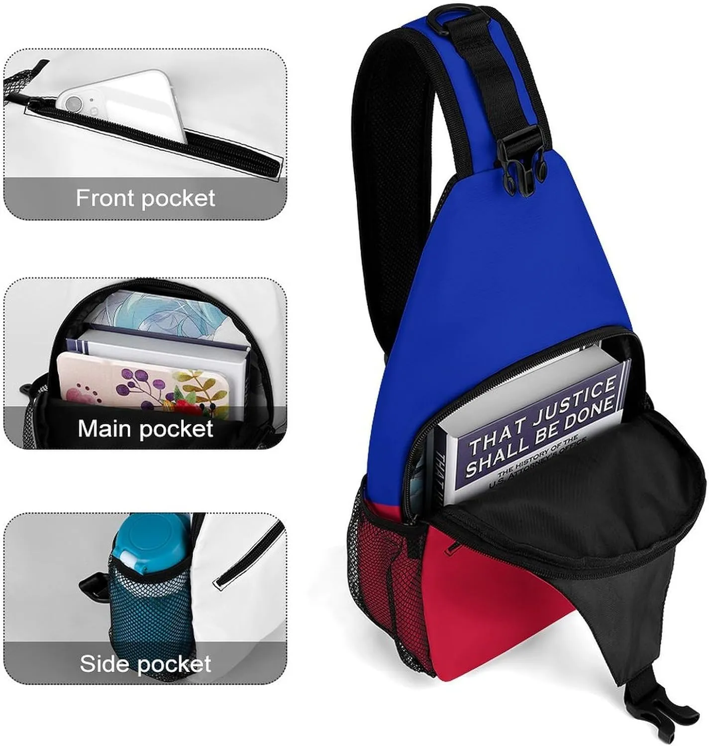 Haiti Flag Sling Bag Crossbody Chest Bag Shoulder Bag For Travel Hiking Cycling Camping