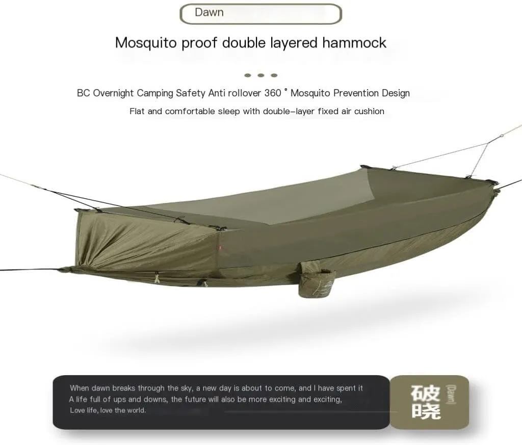 Hammocks Hammock Outdoor Camping Outdoor Camping Double-Layer Anti-Mosquito Hammock Breathable Hanging Tree Tent Camping Hammocks(Red)