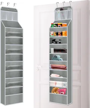 HAN SHENG 1 Pc 6 Shelf Hanging Storage Organizer Over The Door Organizer Storage with 8 Pockets Wall Mount Storage Closet Storage Space Saving Organizers