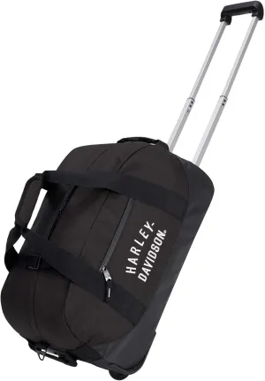 Harley-Davidson 21" Carry-On Rugged Twill Rolling Duffel Bag - Black (22")