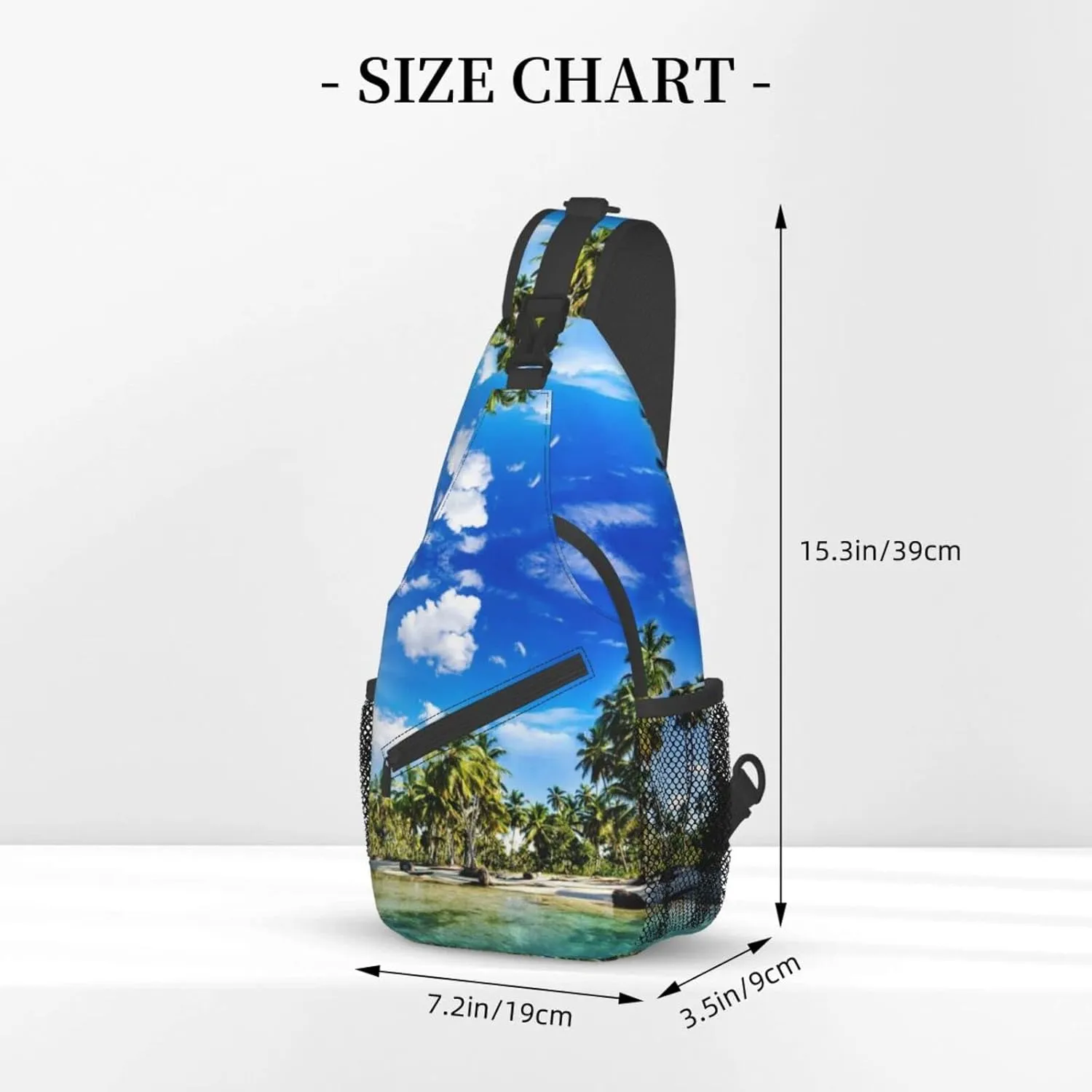 Hawaii Tropical Palm Tree Sling Bag Women Men Backpack Crossbody Bag Travel Hiking Casual Daypack