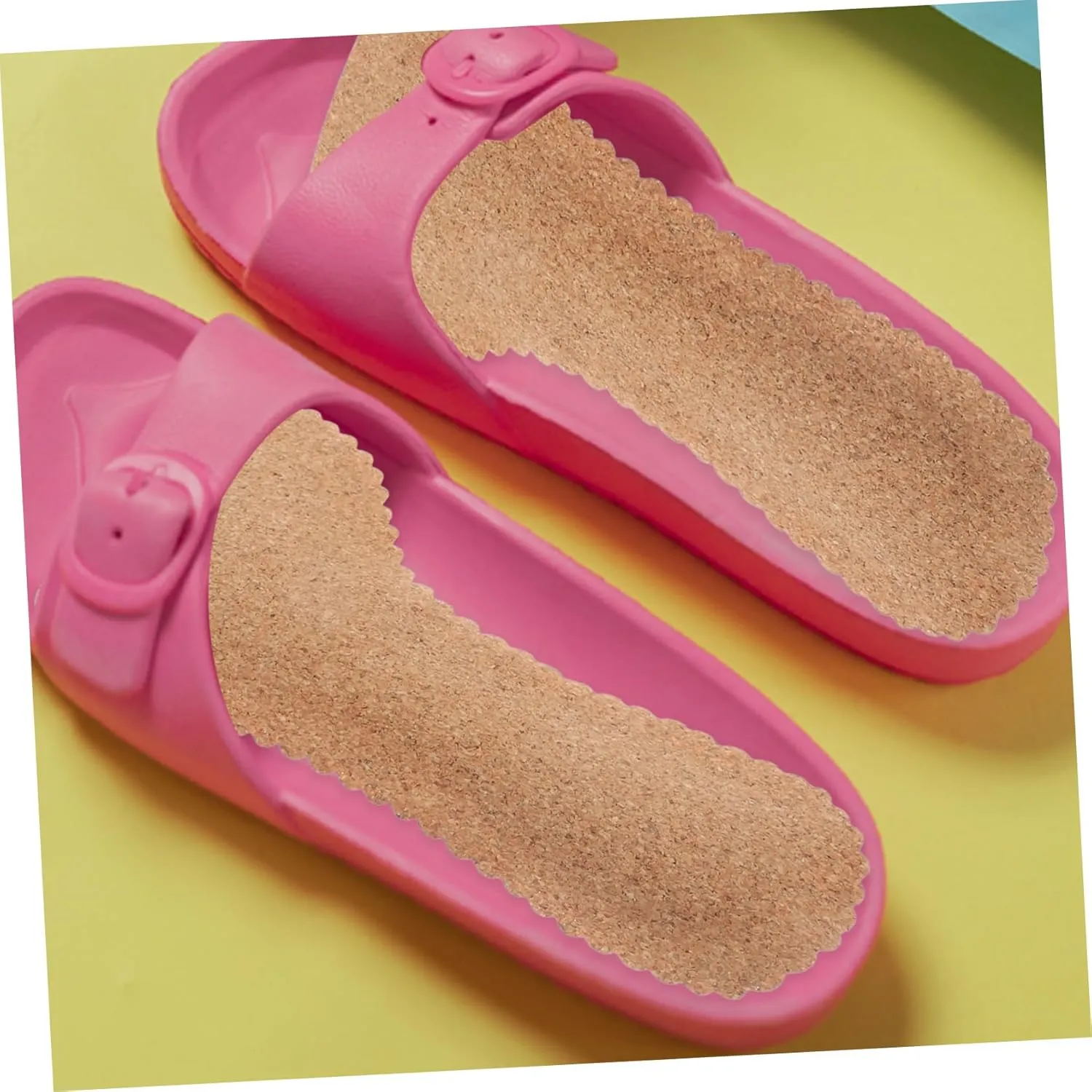 HEALLILY 2 Pairs Cork Cropped Insole Foot Sweat Pads Shoes Inserts Invisible Insoles Shoe Padding Inserts Cork Insoles Flat Foot Insoles for Women Sandal Insoles Heel Wedge Women's