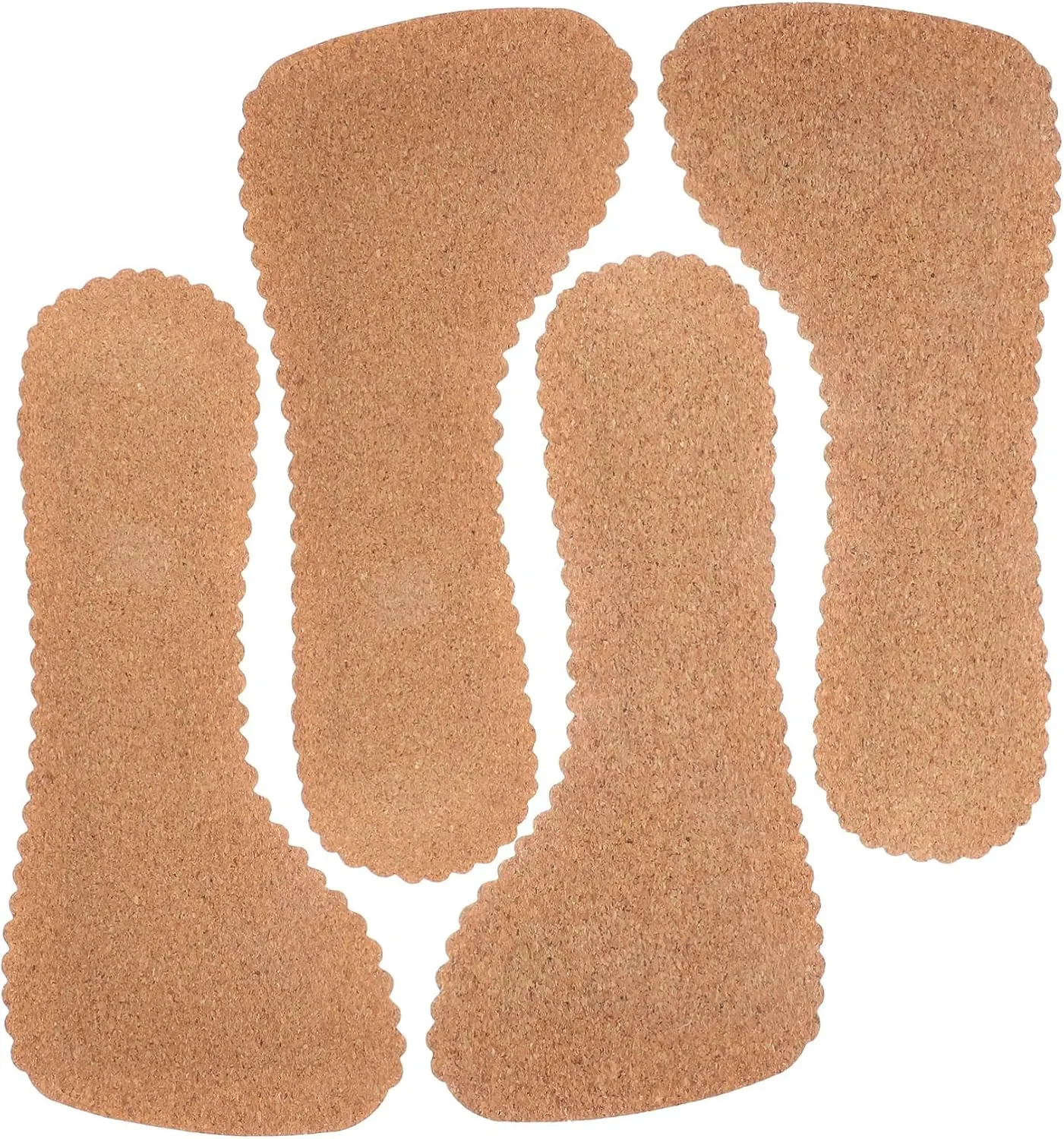 HEALLILY 2 Pairs Cork Cropped Insole Foot Sweat Pads Shoes Inserts Invisible Insoles Shoe Padding Inserts Cork Insoles Flat Foot Insoles for Women Sandal Insoles Heel Wedge Women's
