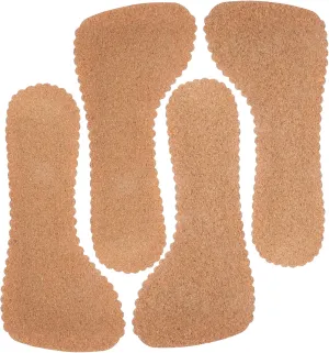 HEALLILY 2 Pairs Cork Cropped Insole Foot Sweat Pads Shoes Inserts Invisible Insoles Shoe Padding Inserts Cork Insoles Flat Foot Insoles for Women Sandal Insoles Heel Wedge Women's