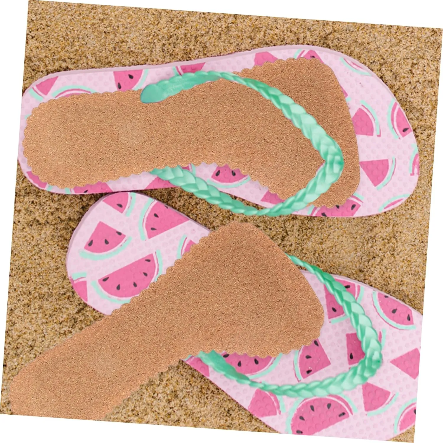 HEALLILY 2 Pairs Cork Cropped Insole Foot Sweat Pads Shoes Inserts Invisible Insoles Shoe Padding Inserts Cork Insoles Flat Foot Insoles for Women Sandal Insoles Heel Wedge Women's