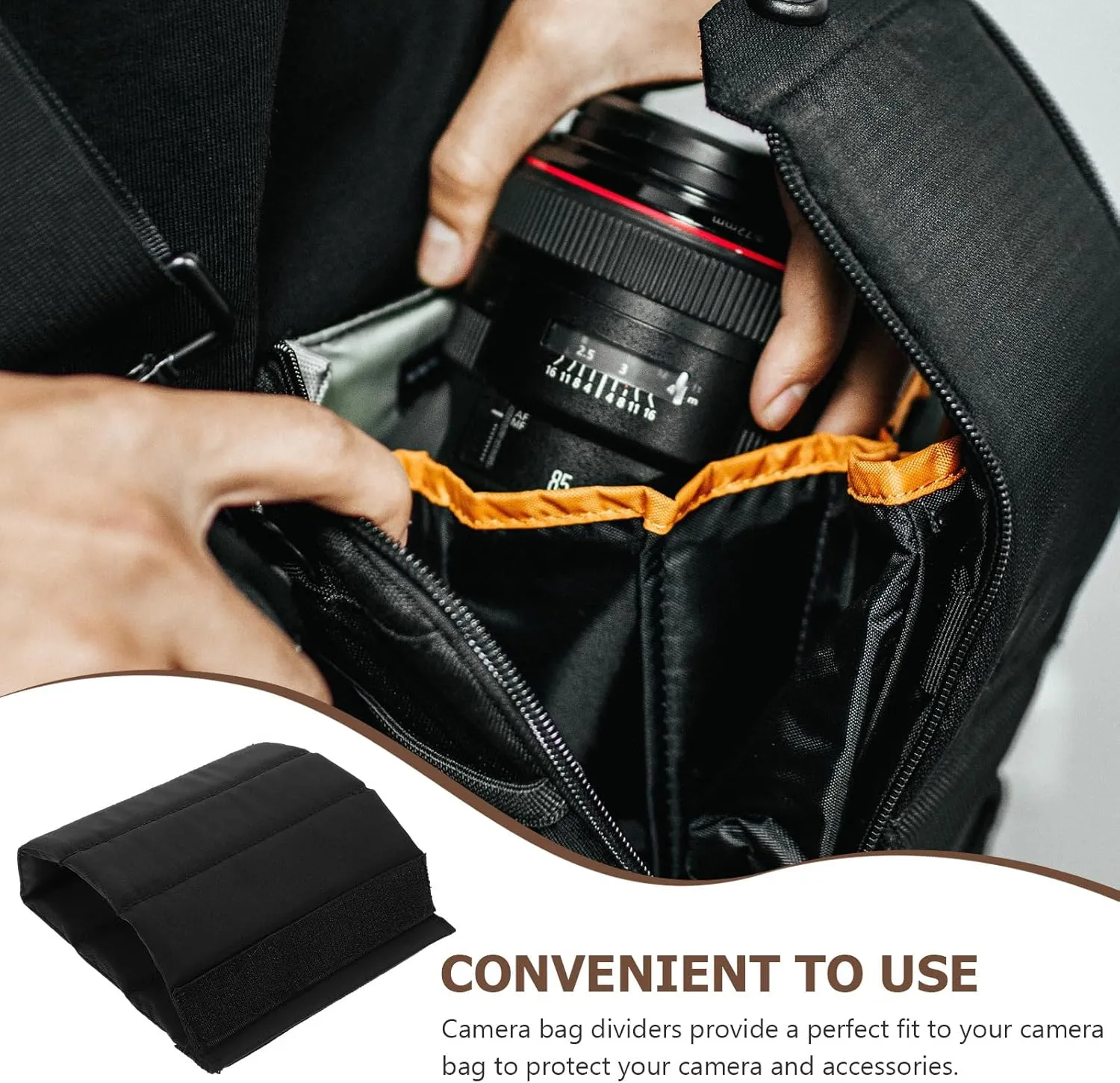 Homoyoyo 6 Pcs Camera Bag Divider Camera Bag Inserts Camera Bag Separator Plug Ins Baggies Dividers Bag Divider Insert Camera Bag Attachment Compartment Partition Suite Reel Liner, Z31371920D