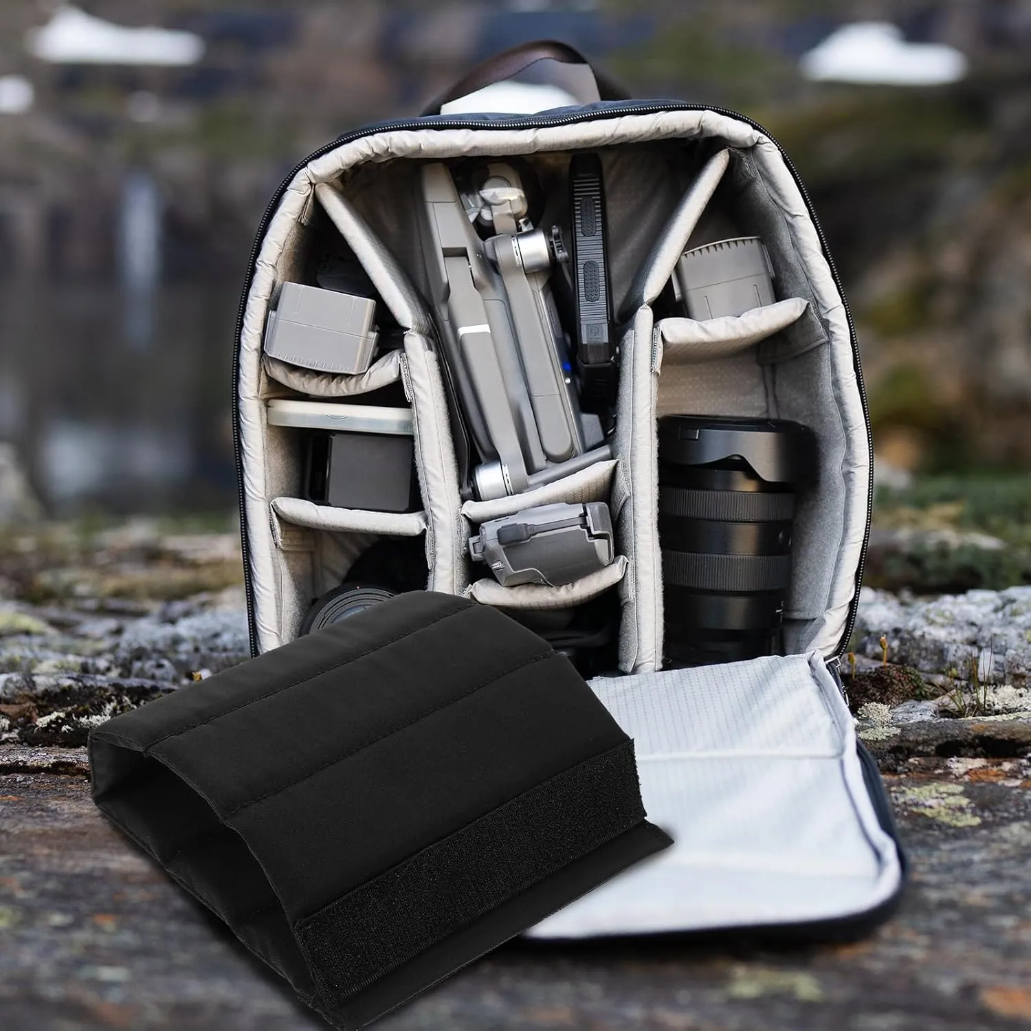 Homoyoyo 6 Pcs Camera Bag Divider Camera Bag Inserts Camera Bag Separator Plug Ins Baggies Dividers Bag Divider Insert Camera Bag Attachment Compartment Partition Suite Reel Liner, Z31371920D