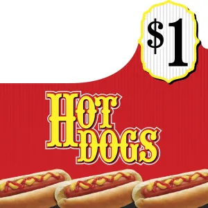 Hot Dogs- 20"w x 20"h Price Burst Insert