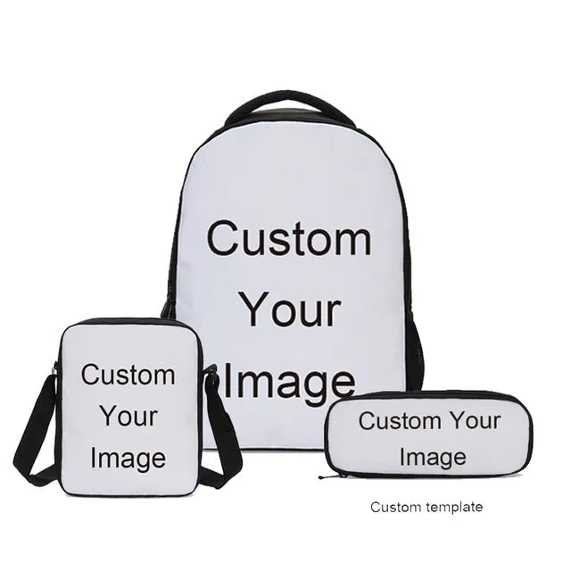 How To Train Your Dragon 3D Printing Backpacks Pencil Bag 3Pcs/Set Portfolio Kids Travel Bags