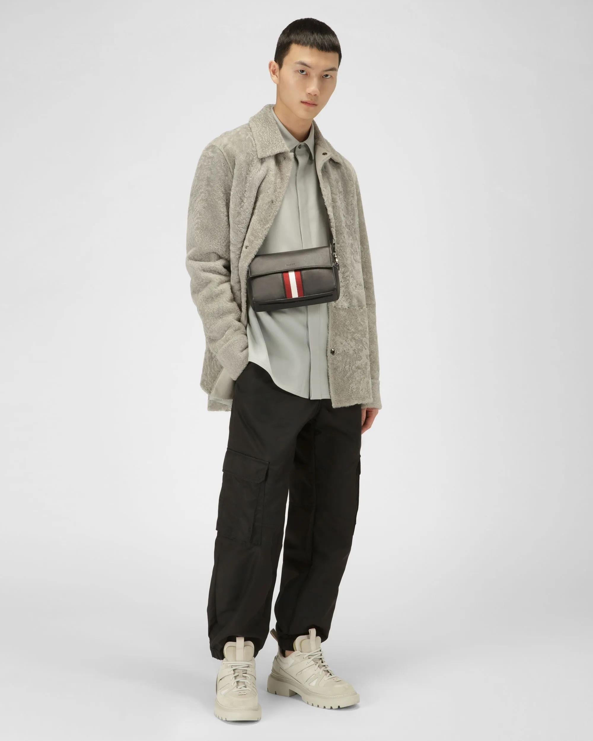 Hymios Leather Cross-Body Bag In Black