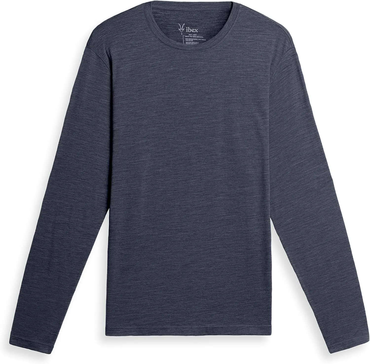 IBEX Merino Wool Paradox Long Sleeve Tee for Men | Lightweight & Breathable Solid Crew Neck Men's T-Shirt