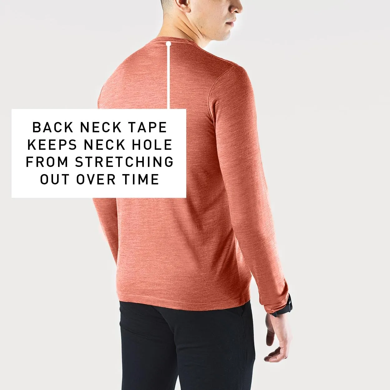 IBEX Merino Wool Paradox Long Sleeve Tee for Men | Lightweight & Breathable Solid Crew Neck Men's T-Shirt