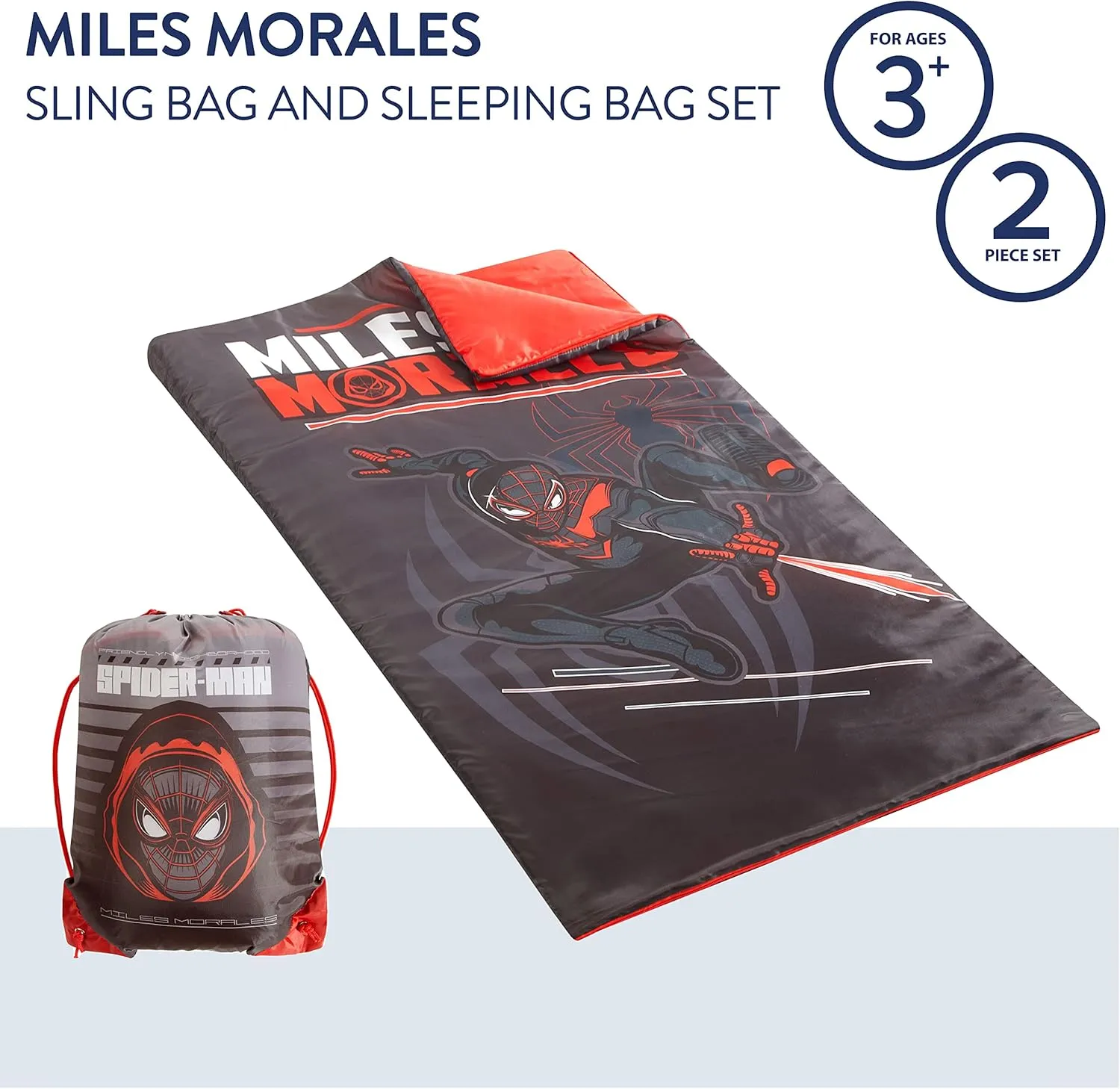 Idea Nuova 2 Piece Drawstring Sling Carry Bag with Sleeping Slumber Bag