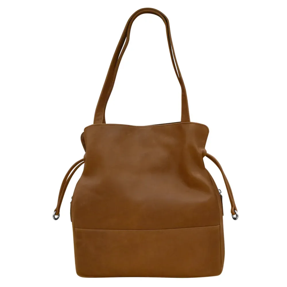 ili New York Drawstring Toffee Tote Bag (Women's)