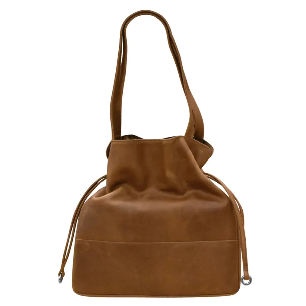 ili New York Drawstring Toffee Tote Bag (Women's)