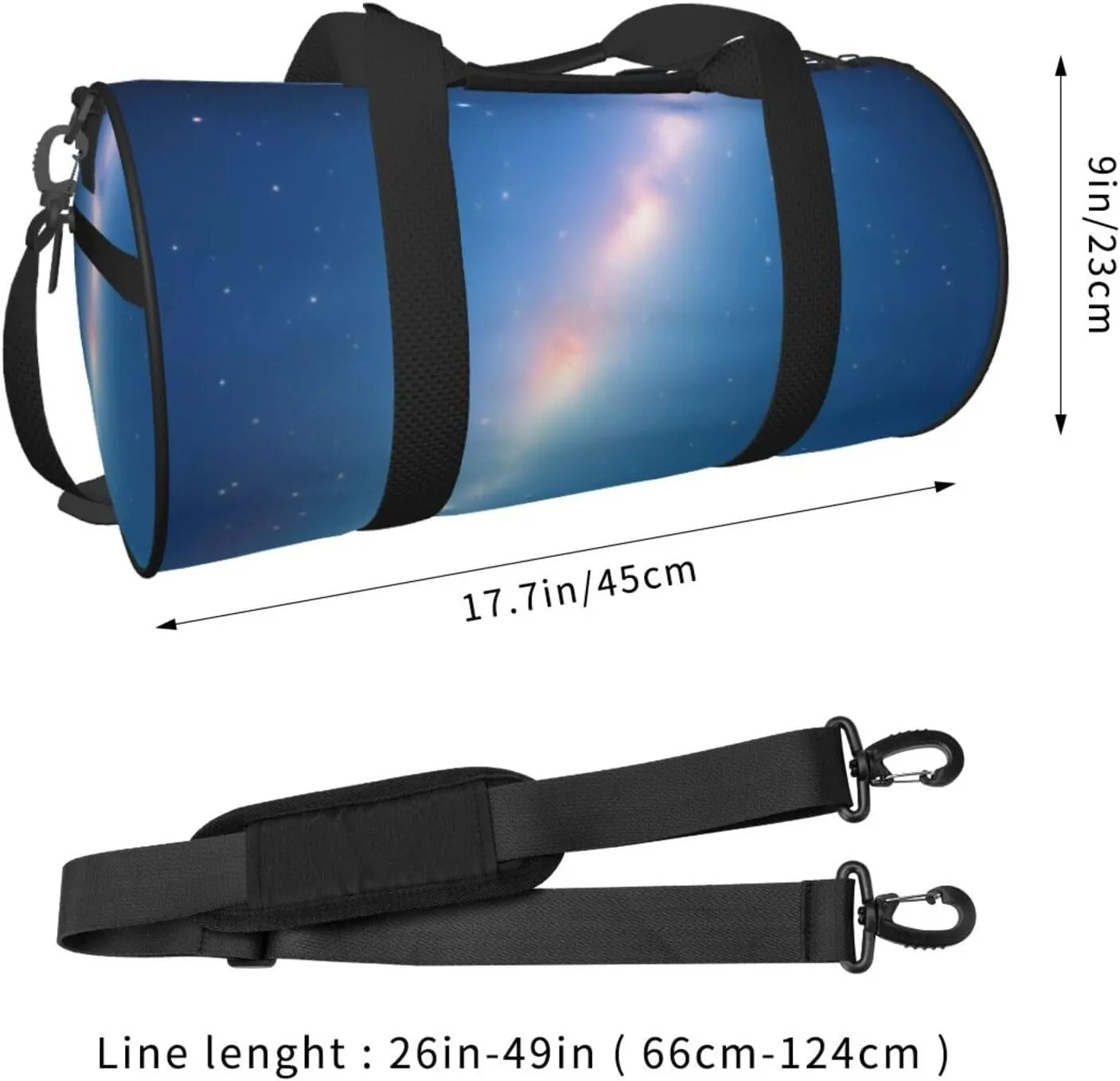 Image Printed Travel Bag,Round Personal Item Storage bag,Foldie Duffel Bag for Traveling Vacation,Fitness,Sports
