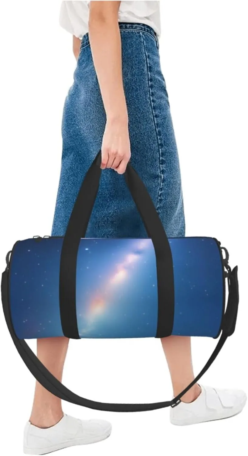 Image Printed Travel Bag,Round Personal Item Storage bag,Foldie Duffel Bag for Traveling Vacation,Fitness,Sports