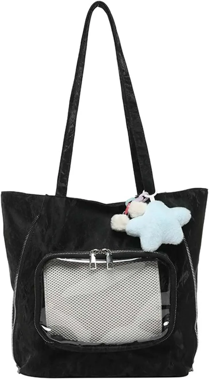 Itabag badge display bag with star pendant that can be carried on both shoulders, suitable for daily wear and fashion shows