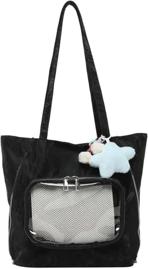 Itabag badge display bag with star pendant that can be carried on both shoulders, suitable for daily wear and fashion shows